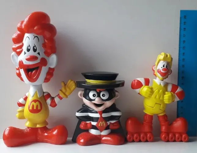 3 Bonecos McDonald's (usado)