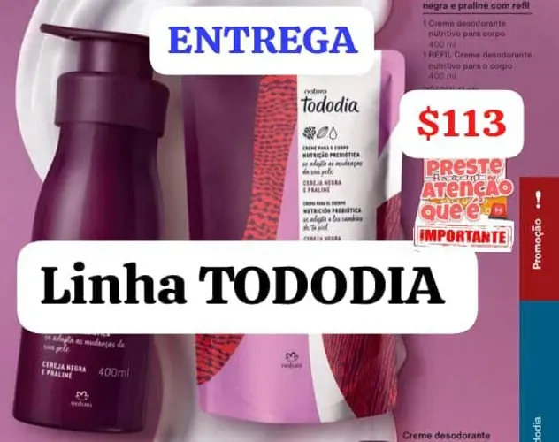 Linha Tododia Cereja e Praline Natura