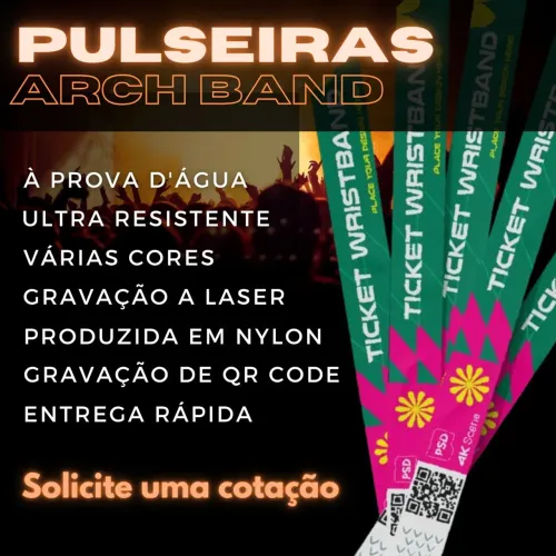 Pulseiras de Identificação para Festas e Eventos - Personalizadas
