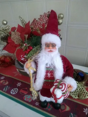 Papai Noel em pé p/ decoração...