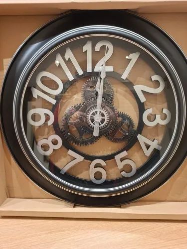 Relógio de Parede Decorativo com Engrenagens