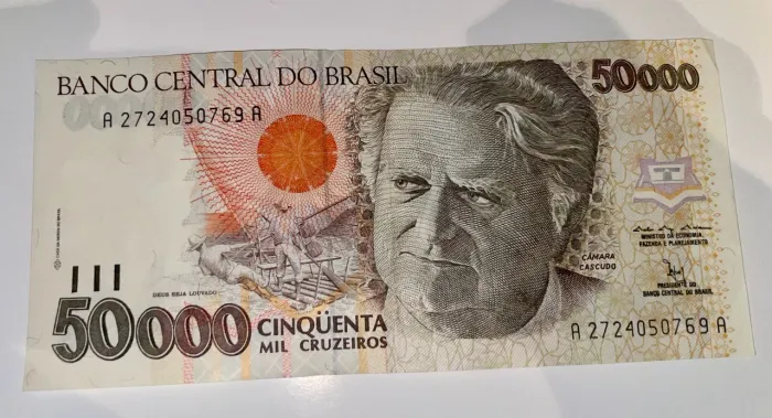 Nota de 50.000 Cruzeiros - Brasil