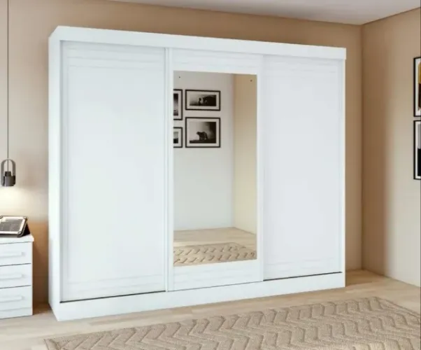 Guarda Roupa Nice 3 Portas Deslizantes c/ Espelho 6 Gavetas DIRETO DE FÁBRICA!