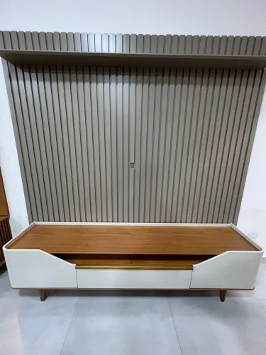 Painel Ripado Cinza SEM O RACK