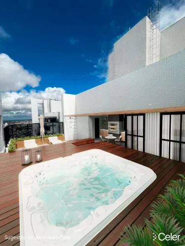 Cobertura 280 M2 no catolé com layout dos projetados e da ambientação