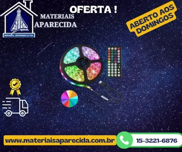 Fita Led Colorida + Controle 5mt P-5051-5