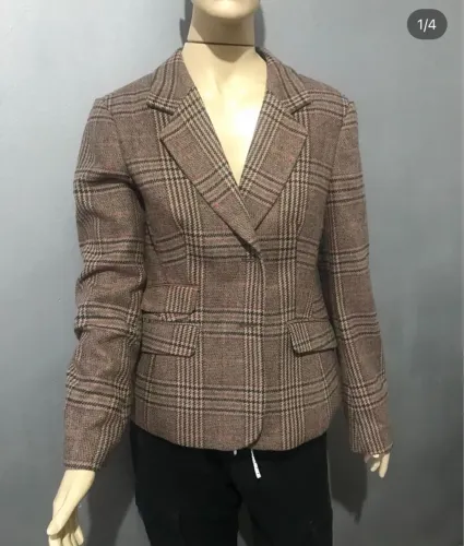 Blazer xadrez elegante