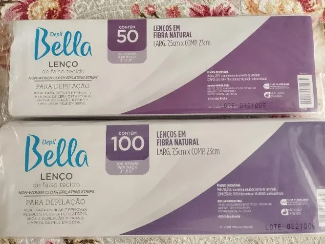 Lenço Fibra Natural Depilação BELLIZ 50 e 100 unidades