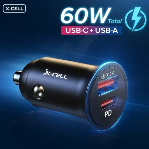 Mini Carregador Veicular Usb Usb-c 60w 5a Qc3.0 Pd Preto Novo Turbo Loja Coimbra Computado