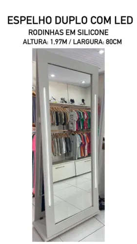 Espelho duplo com led