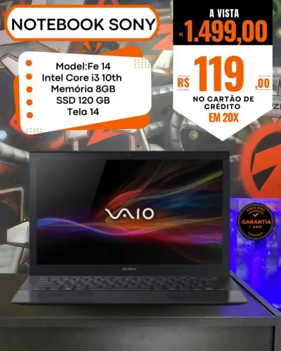 Notebook Sony Vaio semi novo 