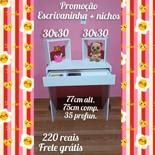 Escrivaninha + nichos