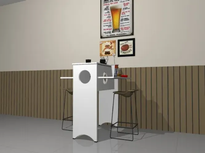 Ilha de Cozinha, Em MDF . Estrutura Texturizada , L70cm x P85cm x A102cm