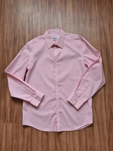 Camisa Calvin Klein Rosa Xadrez Masculina