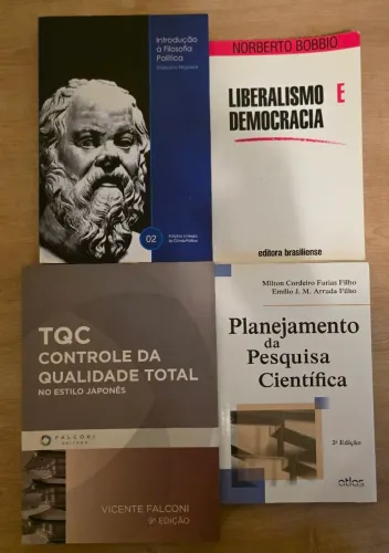 Livros: Fisiologia Política, Liberalismo e Democracia, TGC, Pesquisa Científica.