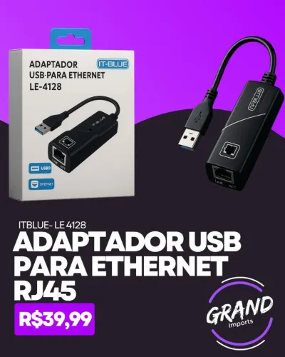 Adaptador USB para Ethernet Rj45 