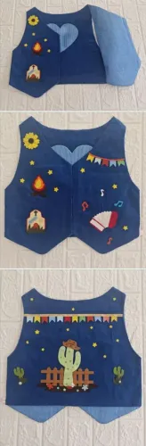 Colete Masculino em Feltro