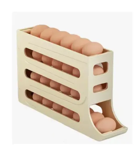 Porta Ovos Suporte Organizador Plástico 4 Andares