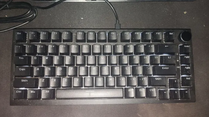 Teclado ajazz AK820 ( com fio ) 75% hot swappable, inglês, retroiluminado 