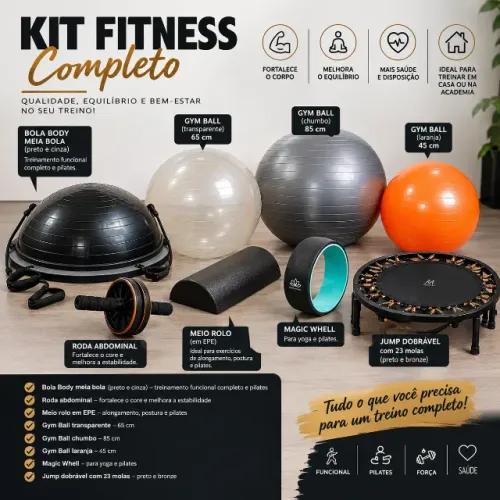 KIT PILATES, FUNCIONAL E ACADEMIA