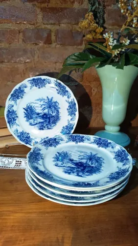 Pratos porcelana Schimidt estilo inglês