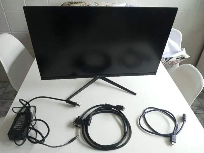 Monitor LED Tela IPS de 21,5", LED, Full HD, Widescreen, HDMI / VGA, 75Hz, 5ms, Preto, MR-
