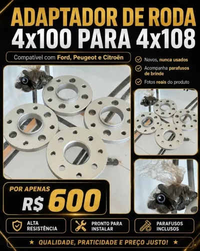 Adaptador de Roda 4x100 para 4x108