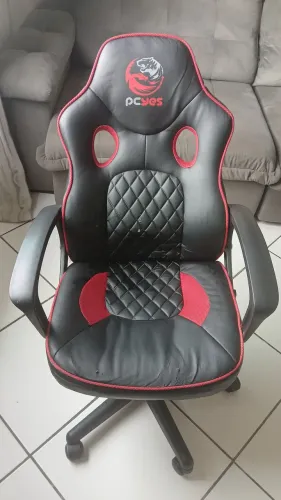 Cadeira Gamer PCYES Preta e Vermelha - Oportunidade