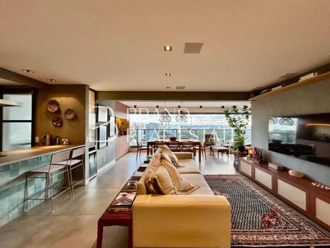 137 m², 3 suítes, 3 vagas ? Apartamento mobiliado com projeto autoral no Brooklin
