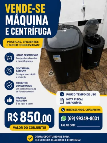 Máquina e centrífuga