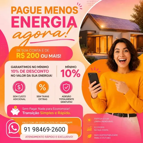 Energia solar limpa e renovável