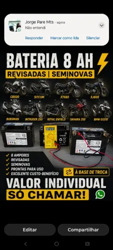 Baterias citycon, cb500, Burgman, maxsyns, bandit, BMW...várias outras..9 ..10...12...14 a