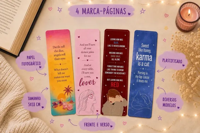 Kit 4 Marca Página Taylor Swift