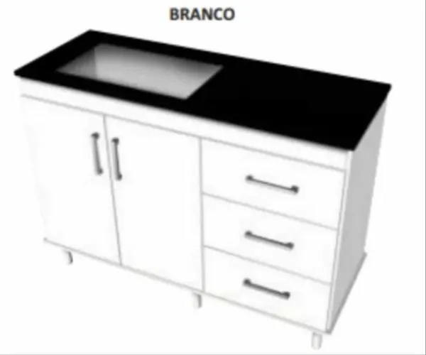Balcão Atlântico 120 P/ Cooktop 5 Bocas