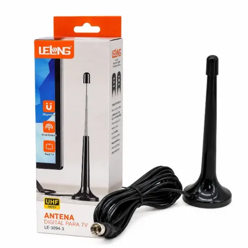 Antena Portátil Retrátil Amplificada Sinal Digital HDTV - Novo - Ditudo Tech e Variedades