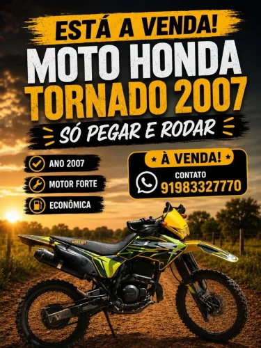 Vendo Moto Honda Tornado ano 2007
