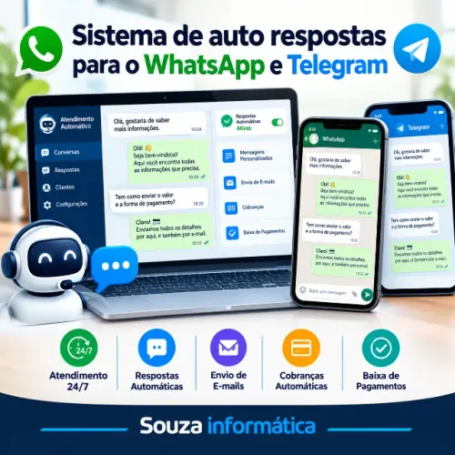 Sistema de auto respostas para o WhatsApp  e Telegram