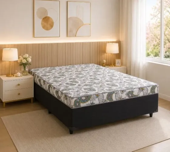 Cama casal pronta entrega acoplada 10 cm de espuma