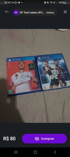 Jogos Ufc 2 e fifa 20 para ps4