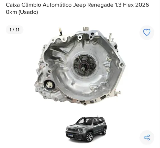 CÂMBIO AUTOMÁTICO JEEP RENEGADE 1.3 TURBO FLEX 0k 2026