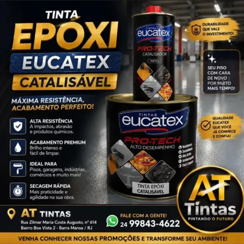 Tinta pro tech epóxi catalizavel Eucatex. Alta performace