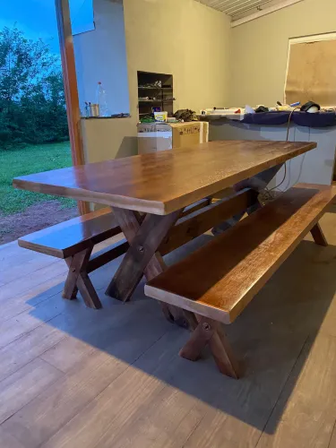 12x 139,90 Mesa X com bancos