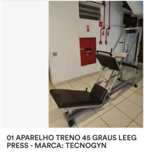  "Equipamento fitness semi-novo", "estado de zero", "pouco uso", "barato"APARELHO TRENO 45