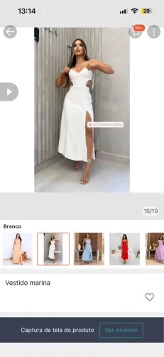 Vestido branco de qualidade