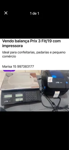 Vendo balança com impressora Prix 3/ Fit 19