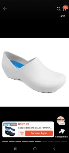 Sapato branco enfermagem BOAONDA tamanho 37