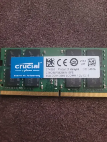 Memoria Crucial - 8 Gb DDR4 - 2666 ( Notebook )VALOR R$ 420,00