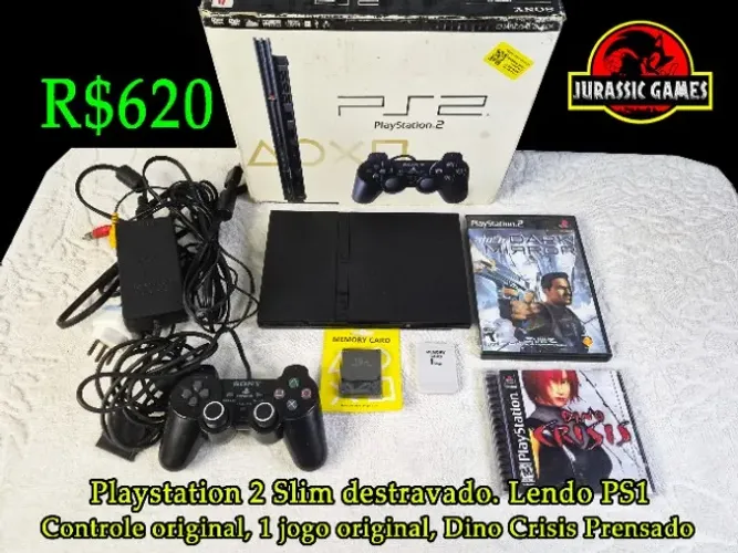 Playstation 2 Slim - PS2 - Funcionando Normalmente