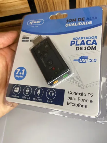 Adaptador placa de som USB 2.0 - HB-T64 KNUP an2