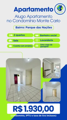Alugo Apartamento no Condomínio Monte Carlo - Parque das Nações